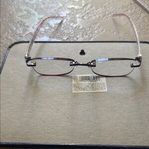 Foster Grant Purple Rimless Glasses with Sleek Design
